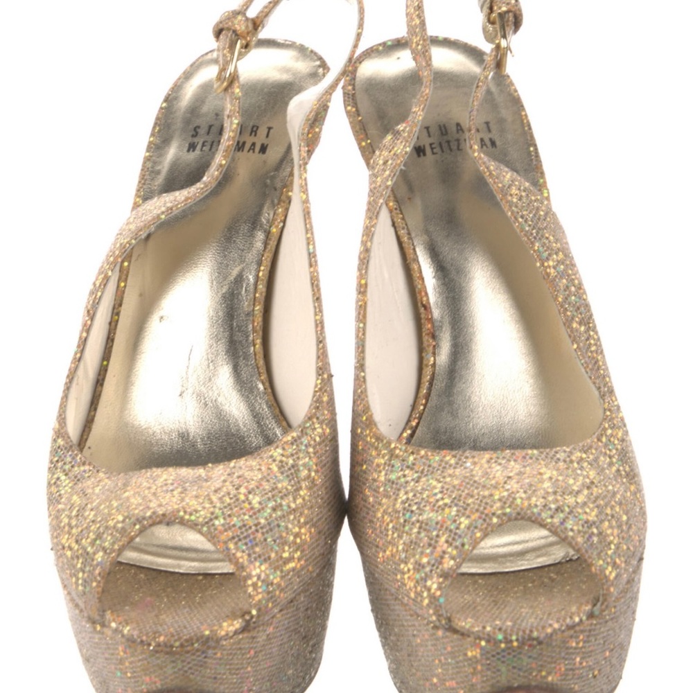 Stuart Weitzman Glitter Platform Slingback - image 3